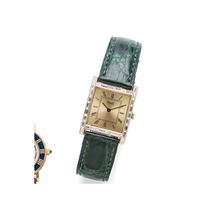 Piaget. A lady's 18K gold and diamond set manual wind wristwatch Ref:90802, Case No.611856, Circa 1990