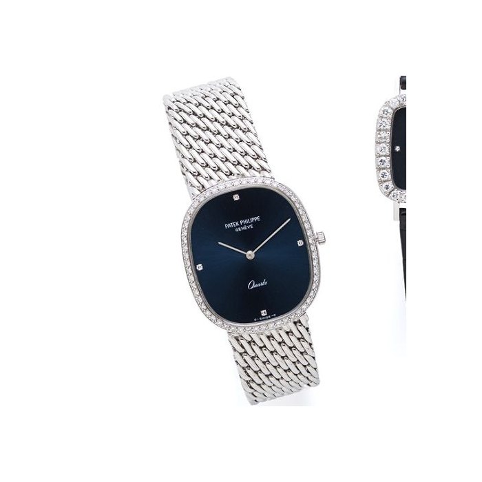 Patek Philippe. An 18K white gold quartz bracelet watch Ellipse, Ref:3875, Case No.2639440, Movement No.1507809, Circa 2000