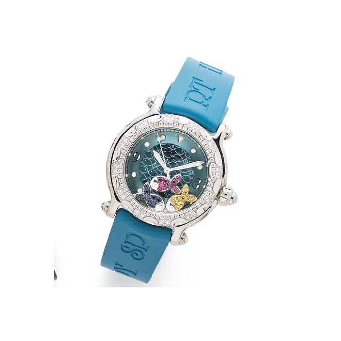 Chopard. A lady's stainless steel and diamond set quartz wristwatch with box Happy Fish, Ref:28/8914/8, Case no.8347/1140107, Circa 2005