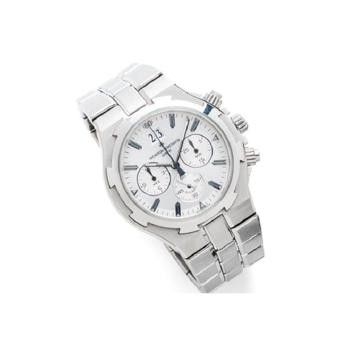 Vacheron Constantin. A stainless steel automatic calendar chronograph bracelet watch with box and papers Overseas Chronograph, Ref:49140/423A, Case No.718462, Movement No.880610, Sold 23rd February 2001