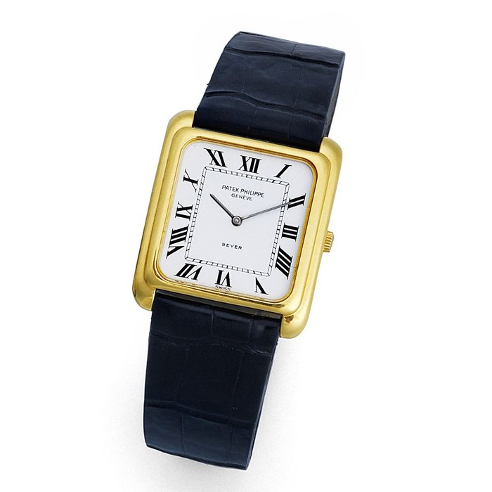 Patek Philippe. An 18K gold manual wind wristwatch Retailed by Beyer, Ref:4269, Case No.2764521, Movement No.1277645, Circa 1970