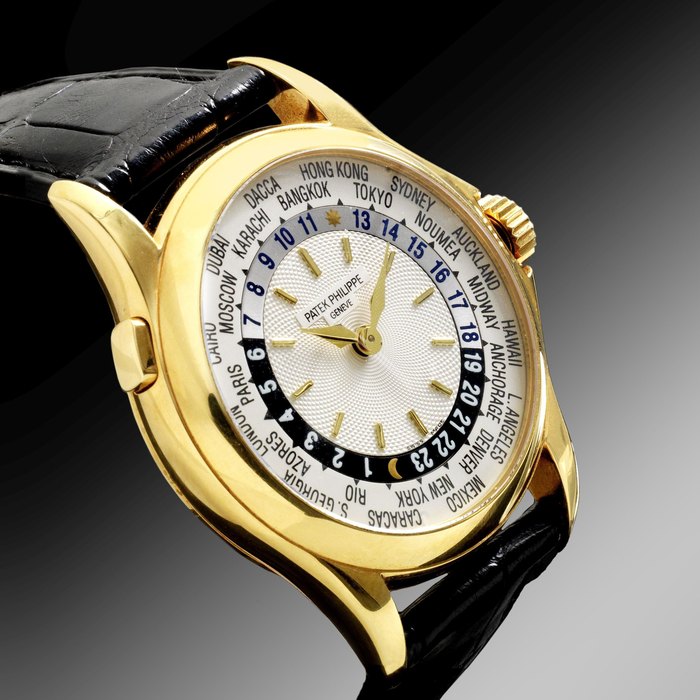 Patek Philippe. A fine 18K gold automatic world time wristwatch World Time, Ref:5110, Movement No.3213443, Circa 2001