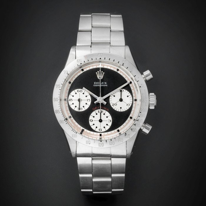 Rolex Rolex. A fine and rare stainless steel chronograph bracelet watch Cosmograph Daytona 'Paul Newman', Ref:6239/6242, Serial No.204****, Circa 1970 · 6239/6242