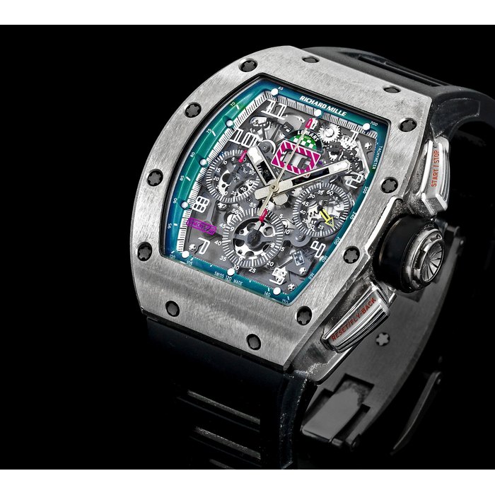 Richard Mille. A limited edition titanium skeletonised automatic calendar flyback chronograph wristwatch Felipe Massa, Ref:RM011 AJ Ti/1375, No.130/150, Movement No.089790, Circa 2011