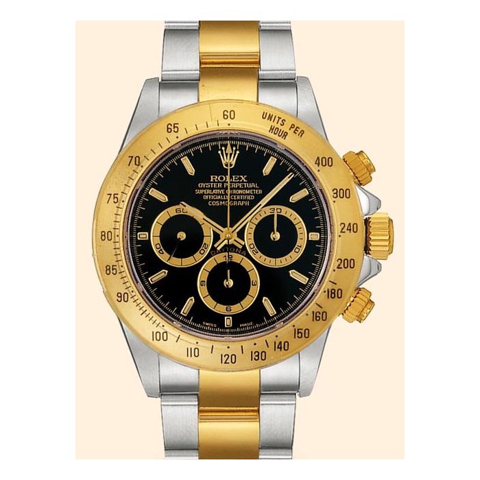 Rolex Daytona 16523 39mm Stainless steel and 18k yellow gold Black and Golden