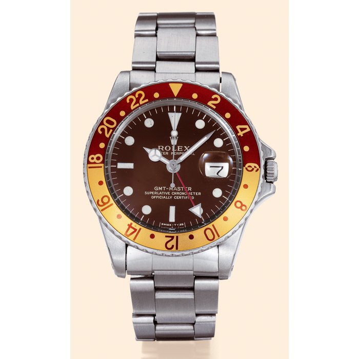 Rolex Rolex GMT-MasterVintage Rolex GMT Master Pepsi 1675 40mm Red Blue Bezel Steel Jubilee Box, Price & Market Data