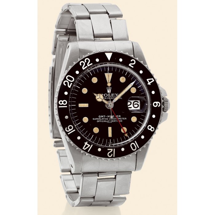 Rolex Rolex GMT-MasterVintage Rolex GMT Master Pepsi 1675 40mm Red Blue Bezel Steel Jubilee Box, Price & Market Data