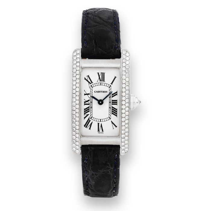Cartier Tank Americaine 1713 19mm White gold Silver