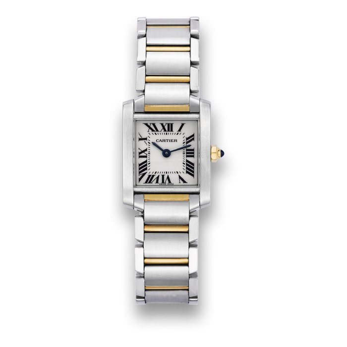 Cartier Tank Française 2384 25mm Stainless steel White