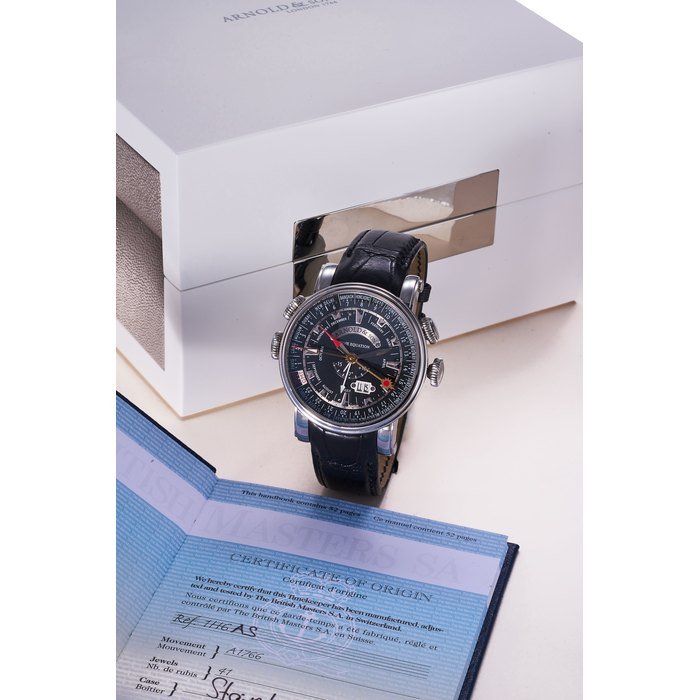 Arnold Son Ref 1H6As B05A C79F Instrument Hornet World Timer · 1H6AS