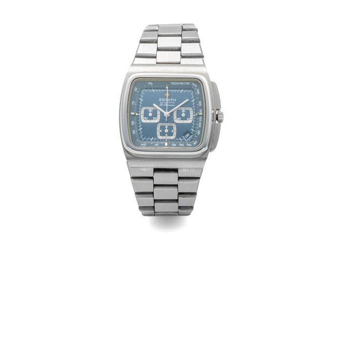 Zenith Ref 01 0200 415 Automatic El Primero So Called Tv Screen Or The Big Blue Ref. 01-0200-415