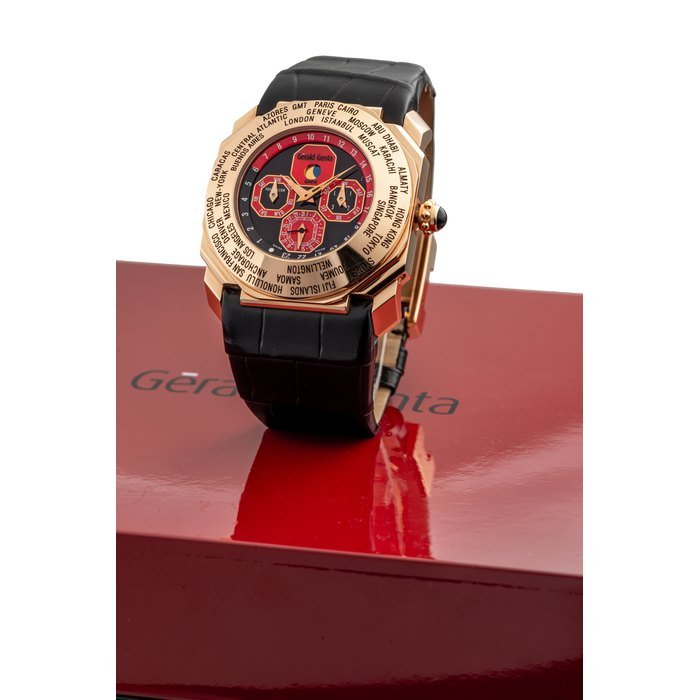 Gerald Genta Ref Otw Y 50 Octo Tourbillon World Time