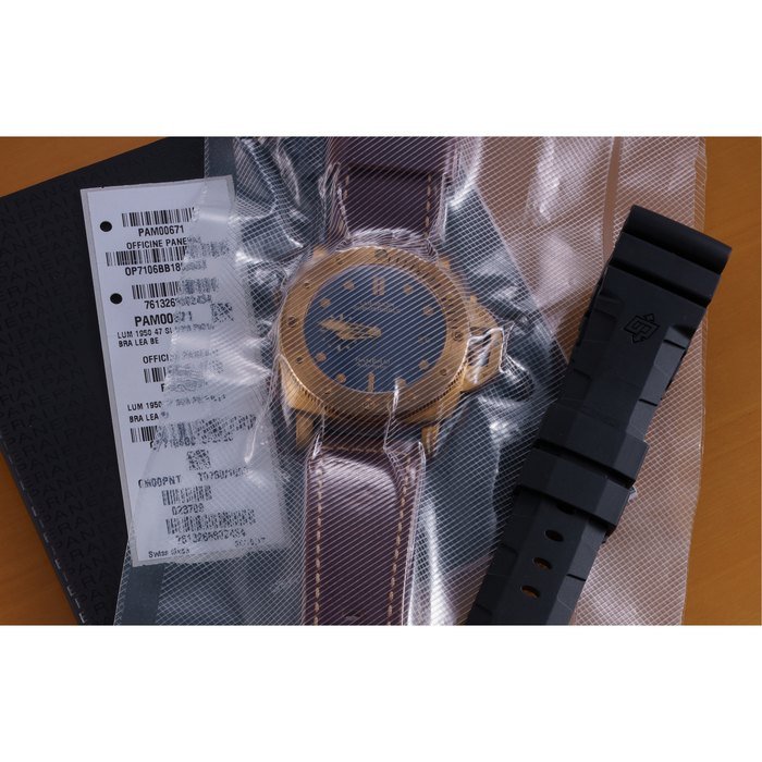 Panerai Panerai Ref Pam00671 Luminor Submersible 1950 Blue Bronzo Limited 760 1000 · PAM00671