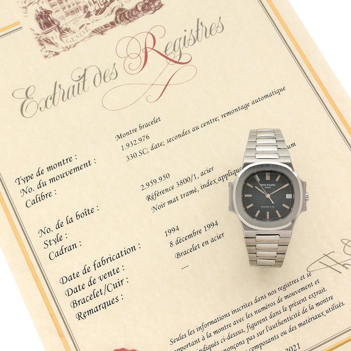 Patek Philippe Patek Philippe Ref 3800 1 Nautilus · 3800