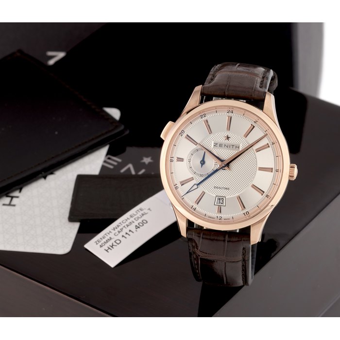 Zenith Zenith Ref 18 2130 682 02 C498 Elite Captain Duo Time