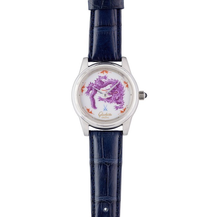 Glashutte Glashutte Original Ref 1 49 08 07 13 06 Meissen Ming Dragon Purple · 1-49-08-07-13-06