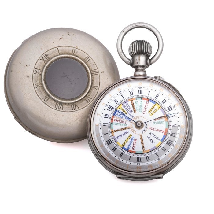 J L A Beguelin World Time Watch 24 Hour Dial