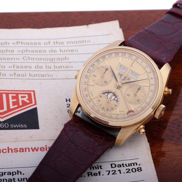 Heuer Heuer Ref 721 208 Golden Hours Moonphase Chronograph · 721