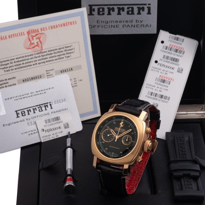 Panerai Ferrari Engineered By Panerai Ref Fer 0006 Granturismo Chronograph · FER