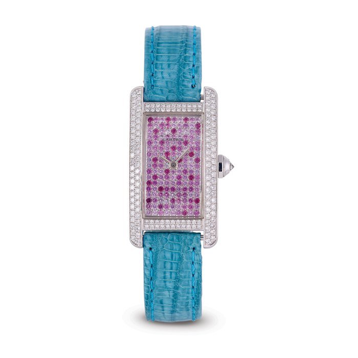 Cartier Cartier Ref 2489 Wb706231 Tank Americaine Paved Pink Sapphire · 2489