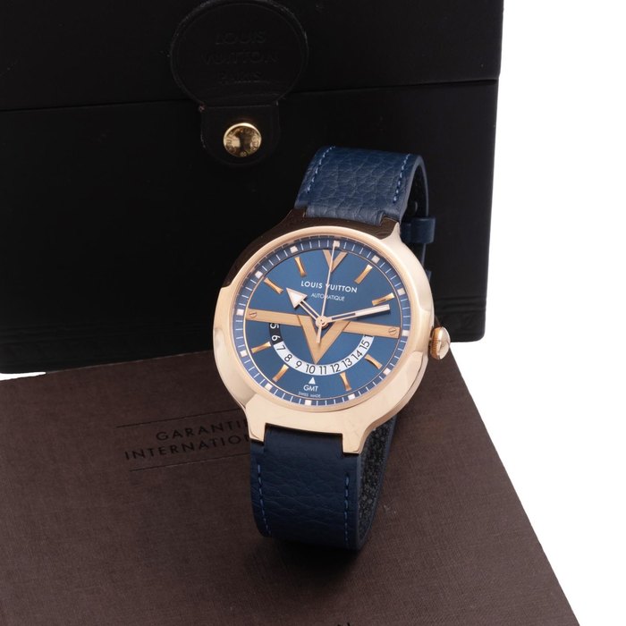 Louis Vuitton Ref Q7E30 Tambour Gmt · Q7E30