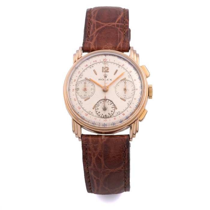 Rolex Ref 3835 Partially Erased Fancy Lugs Chronograph