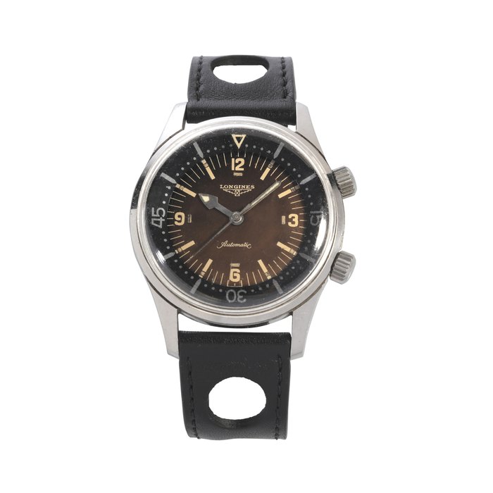Longines Ref 7150 2 Diver Tropical Dial Stainless Steel