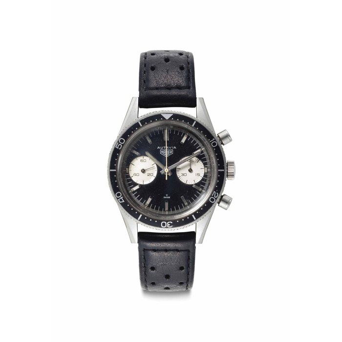 Heuer. A Stainless Steel Chronograph Wristwatch Signed Heuer, Autavia, Ref. 3646, Case No. 88'875, Circa 1965