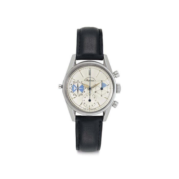 Heuer. A Stainless Steel Chronograph Wristwatch with Tide Indication and Regatta Countdown Signed Heuer, Abercrombie & Fitch Co., Seafarer Model, Ref. 2447, Case No. 93'532, Circa 1965