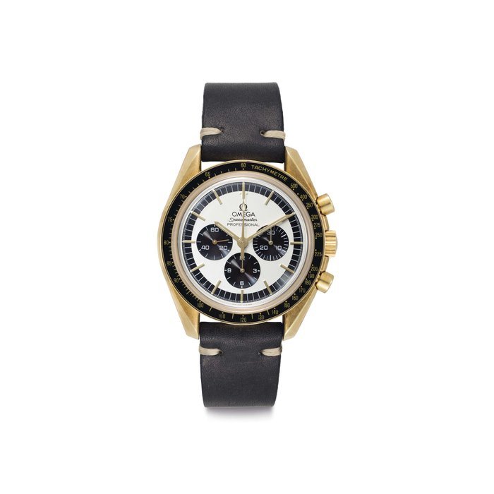 Omega Omega. A Rare 18k Gold Limited Edition Chronograph Wristwatch Signed Omega, Speedmaster Professional, Limited Edition, No. 17/40, Ref. BA 145.0122, Movement No. 48'377'328, Manufactured in 1997