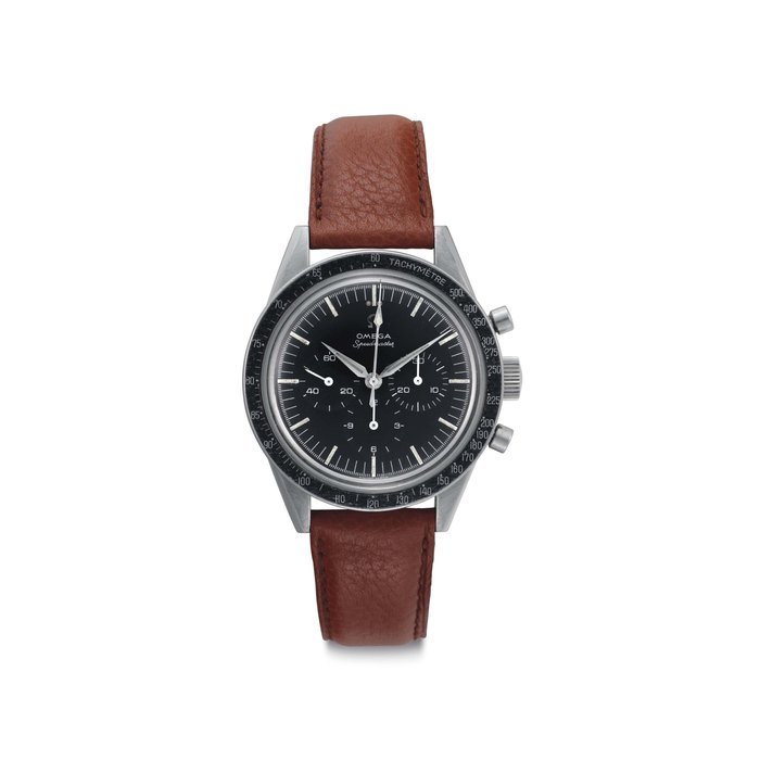 Omega Omega. A Stainless Steel Chronograph Wristwatch Signed Omega, Speedmaster, Ref. 2998-3, Movement No. 17'762'413, Manufactured in 1961