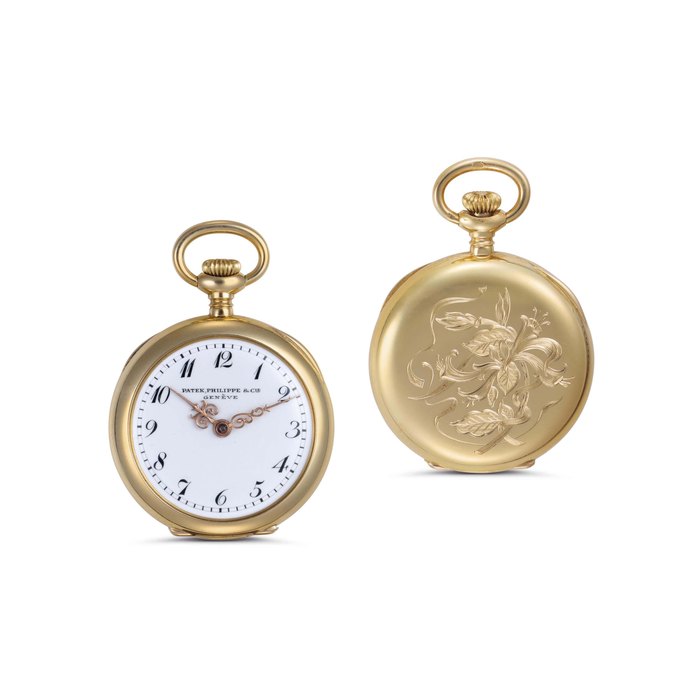 Patek Philippe. A Fine 18k Gold Pocket Watch with Breguet Numerals Signed Patek Philippe & Co., Movement No. 148'895, Case No. 254'267, Manufactured in 1907