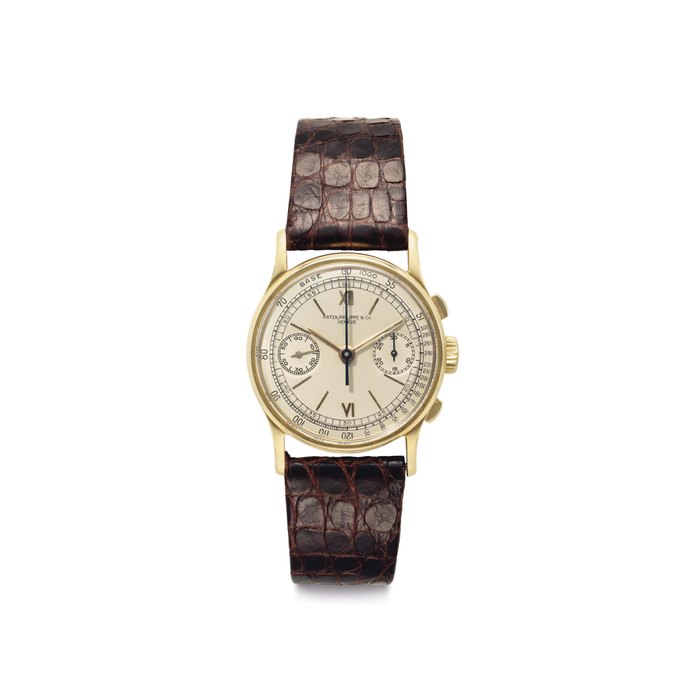 Patek Philippe. An 18k Gold Chronograph Wristwatch Signed Patek Philippe & Cie., Genève, Ref. 130, Movement No. 862'261, Case No. 619'466, Manufactured in 1939