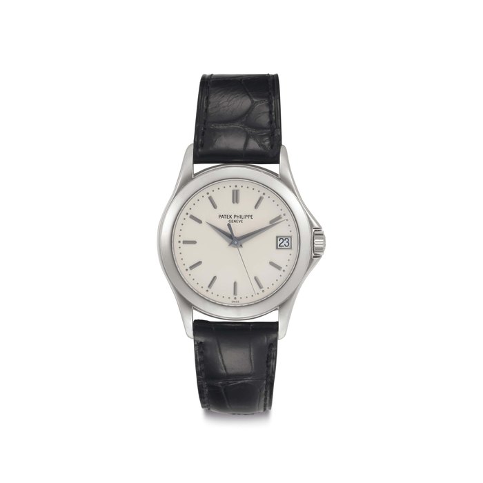 Patek Philippe. An 18k White Gold Automatic Wristwatch with Center Seconds and Date Signed Patek Philippe, Genève, Ref. 5107G, Movement No. 3'253'717, Case No. 4'233'240, Circa 2004