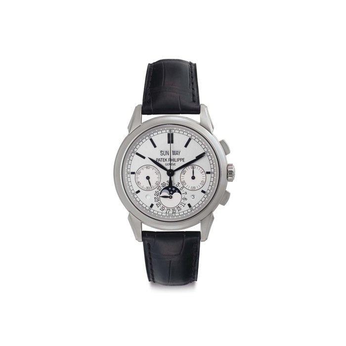 Patek Philippe. A Fine 18k White Gold Perpetual Calendar Chronograph Wristwatch with Moon Phases, Leap Year and Day/Night Indication Signed Patek Philippe, Genève, Ref. 5270G, Movement No. 5'587'247, Case No. 4'544'865, Circa 2011