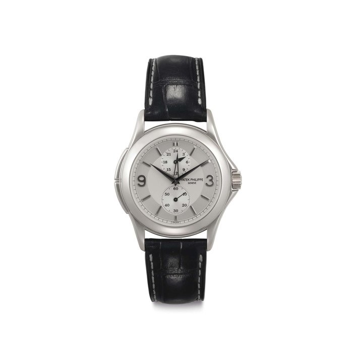 Patek Philippe Patek Philippe. A Fine 18k White Gold Dual-Time Wristwatch with 24 Hour Indication and Two-Tone Dial Signed Patek Philippe, Genève, Ref. 5134G, Travel Time Model, Movement No. 3'087'799, Case No. 4'255'053, Manufactured in 2005