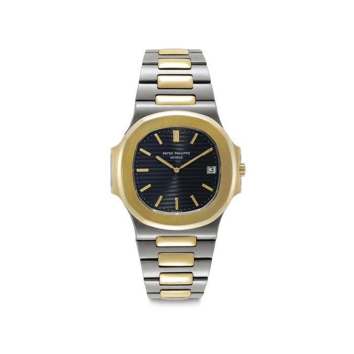 Patek Philippe. A Stainless Steel and Gold Automatic Wristwatch with Date and Bracelet Signed Patek Philippe, Genève, Ref. 3700/11, Movement No. 1'310'983, Case No. 2'808'738, Manufactured in 1983