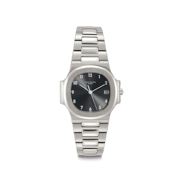 Patek Philippe. A Rare Stainless Steel Automatic Wristwatch with Date, Center Seconds, Bracelet and Unusual Dial Signed Patek Philippe, Genève, Ref. 3800/1A, Movement No. 1'429'653, Case No. 2'893'097, Manufactured in 1992