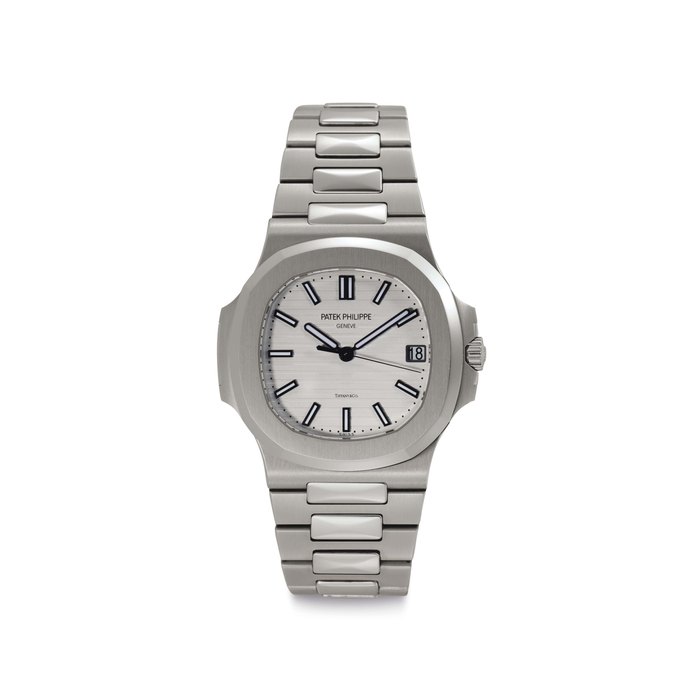 Patek Philippe. A Stainless Steel Automatic Wristwatch with Date, Center Seconds, and Bracelet Signed Patek Philippe, Genève, retailed by Tiffany & Co., Nautilus Model, Ref. 5711/1A, Movement No. 5'717'111, Case No. 4'883'707, Circa 2013