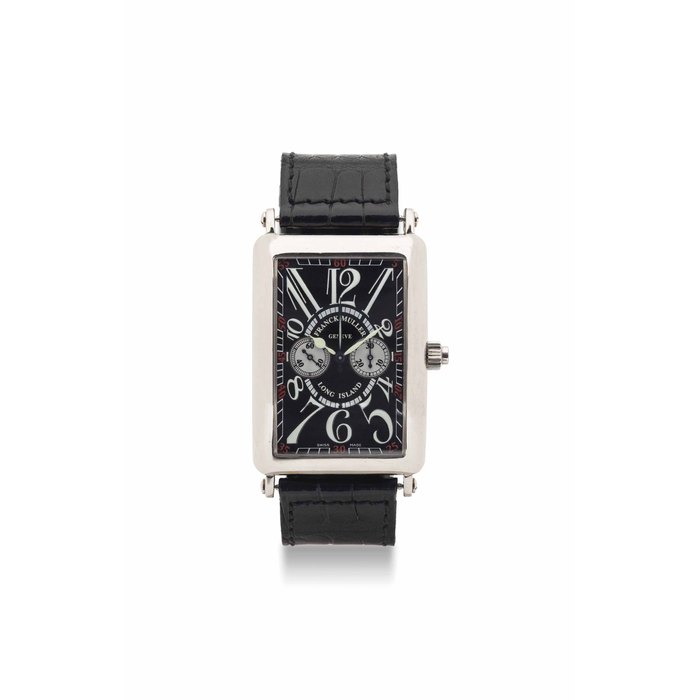 FRANCK MULLER. AN 18K WHITE GOLD AUTOMATIC SINGLE BUTTON CHRONOGRAPH WRISTWATCH