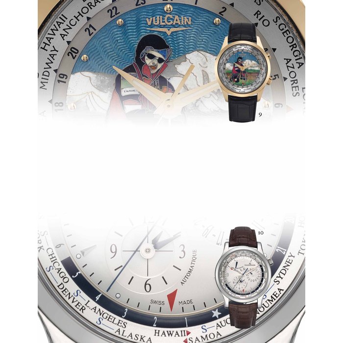 JAEGER-LECOULTRE. A FINE STAINLESS STEEL AUTOMATIC DUAL AND WORLD TIME WRISTWATCH WITH SWEEP CENTRE SECONDS, DATE AND POWER RESERVE SIGNED JAEGER-LECOULTRE, AUTOMATIQUE, MASTER CONTROL WORLD GEOGRAPHIQUE MODEL REF. 146.8.32.S, MOVEMENT NO. 3'415'152, CASE NO. 2'425'725, CIRCA 2012