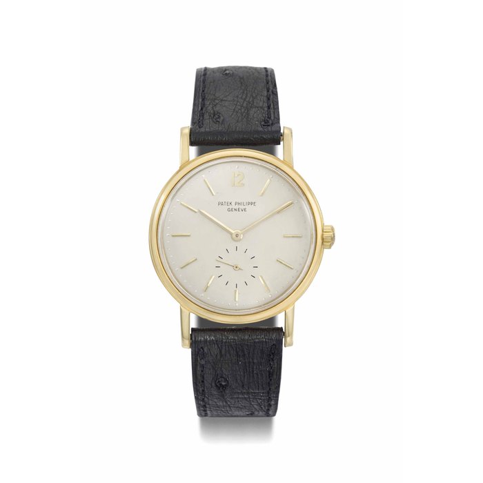 Patek Philippe. An attractive 18K gold automatic wristwatch SIGNED PATEK PHILIPPE, GENÈVE, REF. 3435, MOVEMENT NO. 1'112'643, CASE NO. 2'626'326, MANUFACTURED IN 1962
