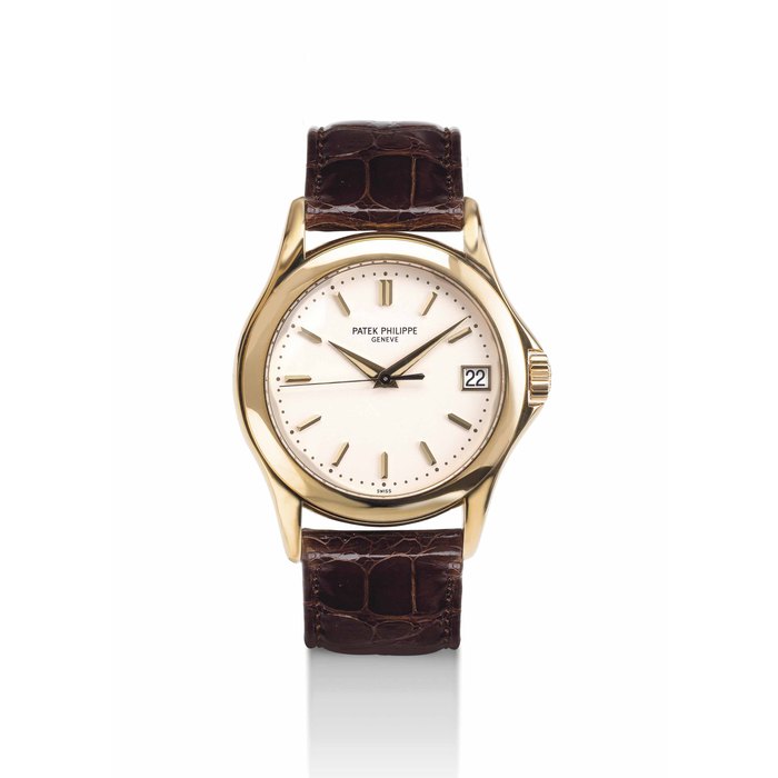 PATEK PHILIPPE. A VERY FINE 18K GOLD AUTOMATIC WRISTWATCH WITH SWEEP CENTRE SECONDS AND DATE SIGNED PATEK PHILIPPE, GENEVE, REF. 5107, MOVEMENT NO. 3'248'941, CASE NO. 4'202'783, CIRCA 2006