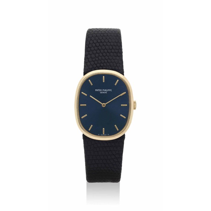 PATEK PHILIPPE. AN 18K GOLD OVAL WRISTWATCH SIGNED PATEK PHILIPPE, GENÈVE, ELLIPSE MODEL , REF. 3848, MOVEMENT NO. 1'337'212, CASE NO. 2'852'322, CIRCA 1990