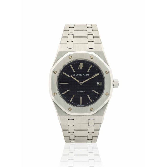 Audemars Piguet AUDEMARS PIGUET. A VERY FINE AND RARE STAINLESS STEEL LIMITED EDITION AUTOMATIC WRISTWATCH WITH DATE. SIGNED AUDEMARS PIGUET, ROYAL OAK JUBILEE MODEL, NO. 0709/1000, REF.14802ST, MOVEMENT NO. 391'423, CASE NO. D-35621, CIRCA 1992, Price & Market Data