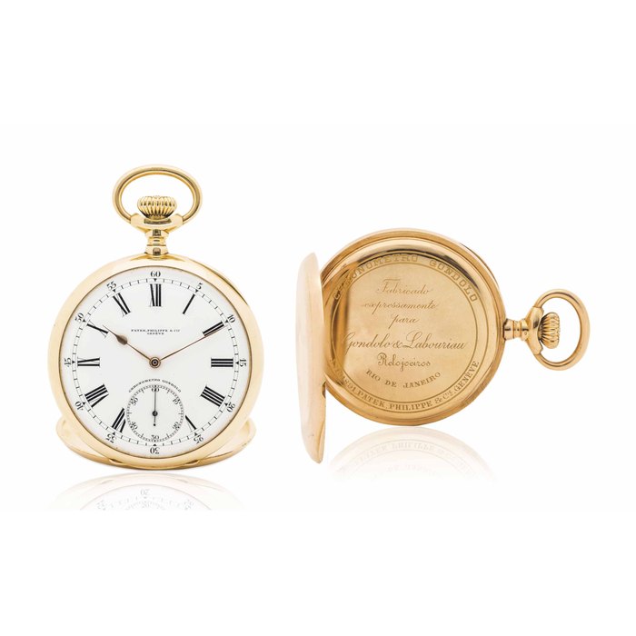 Patek Philippe PATEK PHILIPPE. AN 18K PINK GOLD OPENFACE KEYLESS LEVER WATCH SIGNED PATEK PHILIPPE & CIE, GENEVE, CHRONOMETRO GONDOLO, FABRICADO EXPRESSAMENTE PARA GONDOLO & LABOURIAU, REJOLEIROS, RIO DE JANEIRO MOVEMENT NO. 181'891, CASE NO. 501'063, MANUFACTURED IN 1913, Price & Market Data