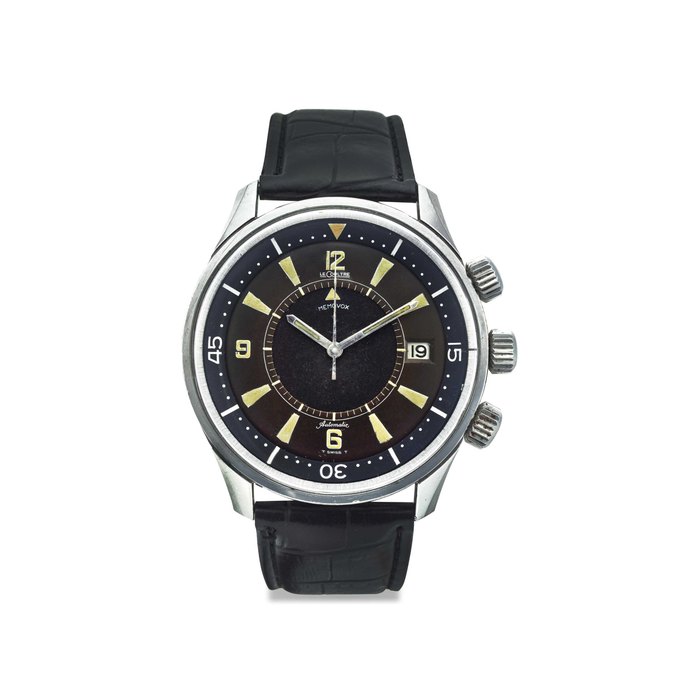 JAEGER-LECOULTRE. A STAINLESS STEEL AUTOMATIC DIVER’S WRISTWATCH WITH SWEEP CENTRE SECONDS, ALARM AND DATE SIGNED JAEGER-LECOULTRE, MEMOVOX POLARIS MODEL, REF. E859, MOVEMENT NO. 1’924’860, CASE NO. 1'133'080, MANUFACTURED IN 1968