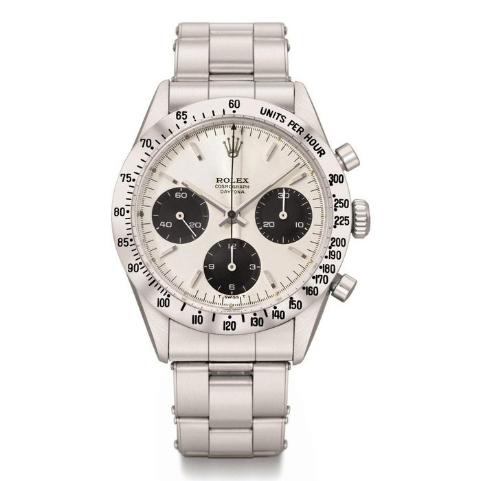 Rolex Rolex. A fine stainless steel chronograph wristwatch with bracelet SIGNED ROLEX, COSMOGRAPH DAYTONA, REF. 6239, CASE NO. 1'419'109, MANUFACTURED IN 1966 · 6239
