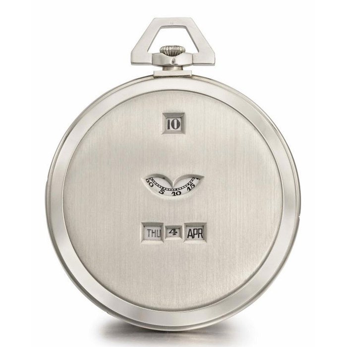 Audemars Piguet Audemars Piguet. A fine and rare 18K white gold triple calendar jump hour keyless lever dress watch SIGNED AUDEMARS PIGUET & CO., NO. 37'696, MANUFACTURED IN 1928, Price & Market Data