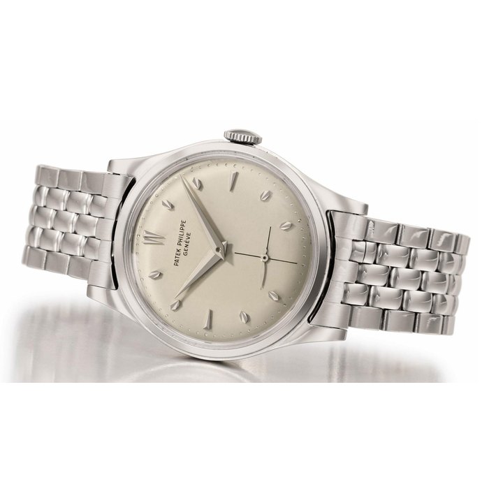 Patek Philippe. A fine stainless steel wristwatch with Gay Frères bracelet SIGNED PATEK PHILIPPE, GENÈVE, REF. 2509, MOVEMENT NO. 962'121, CASE NO. 2'605'631, MANUFACTURED IN 1948